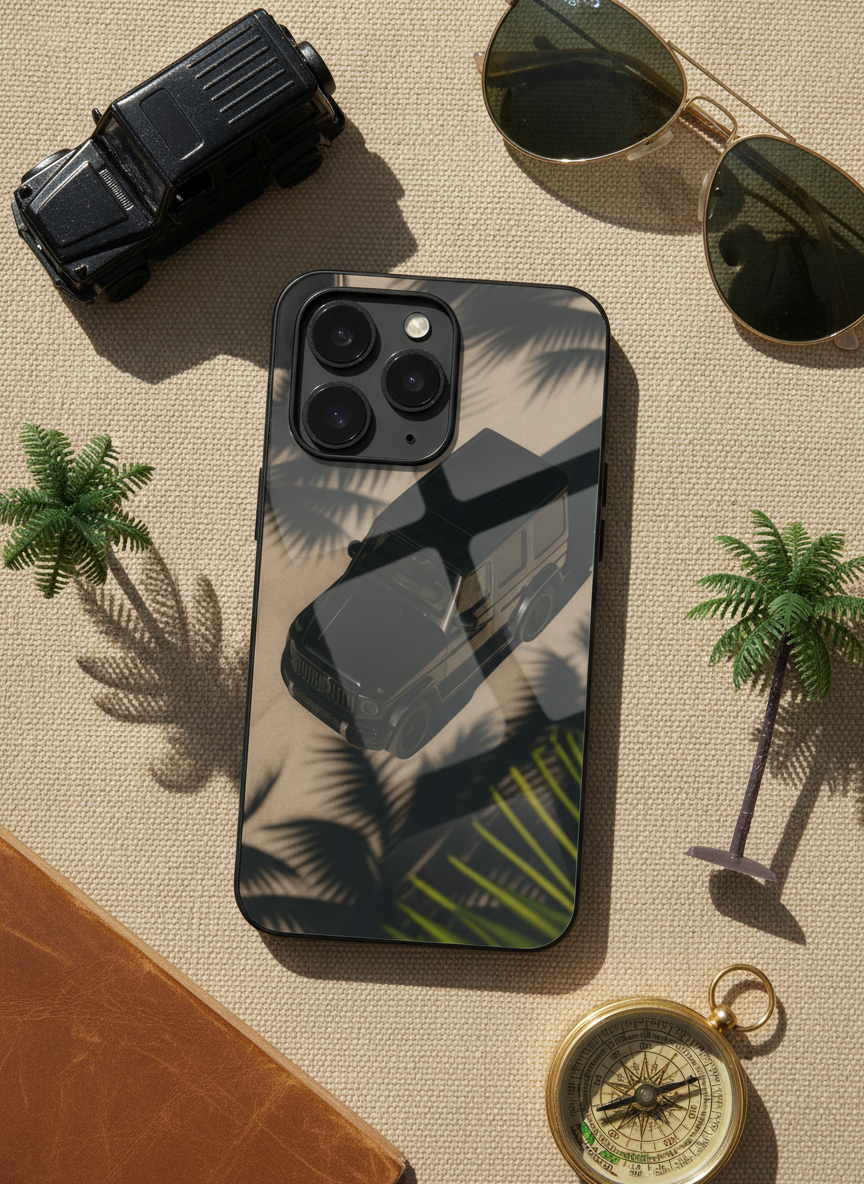 Shadow Drive Premium Glass Back Cover For iPhone 11-17 Models