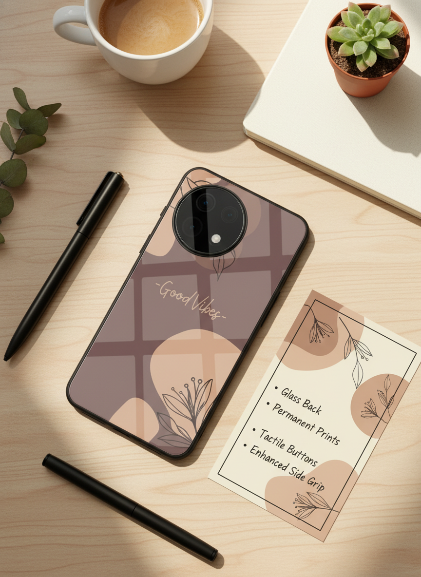 Calm Aura Premium Glass Back Cover For One Plus 13, 12, 11, 10, Nord Series