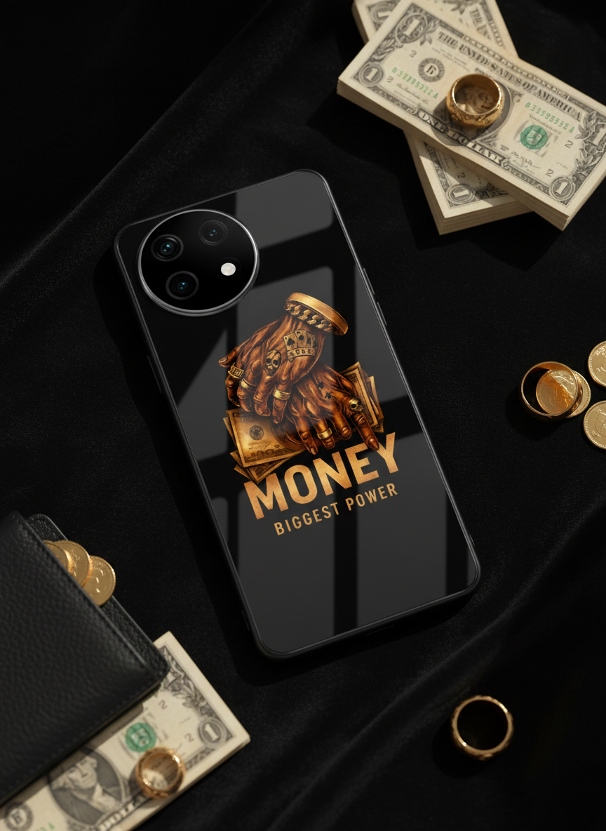 Cash Command Premium Glass Back Cover For One Plus 13, 12, 11, 10, Nord Series