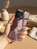 Blushing Petals Premium Glass Back Cover For One Plus 13, 12, 11, 10, Nord Series