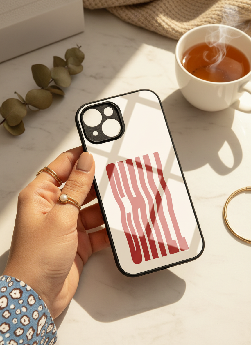 Stay Chill Premium Glass Back Cover For iPhone 11-17 Models
