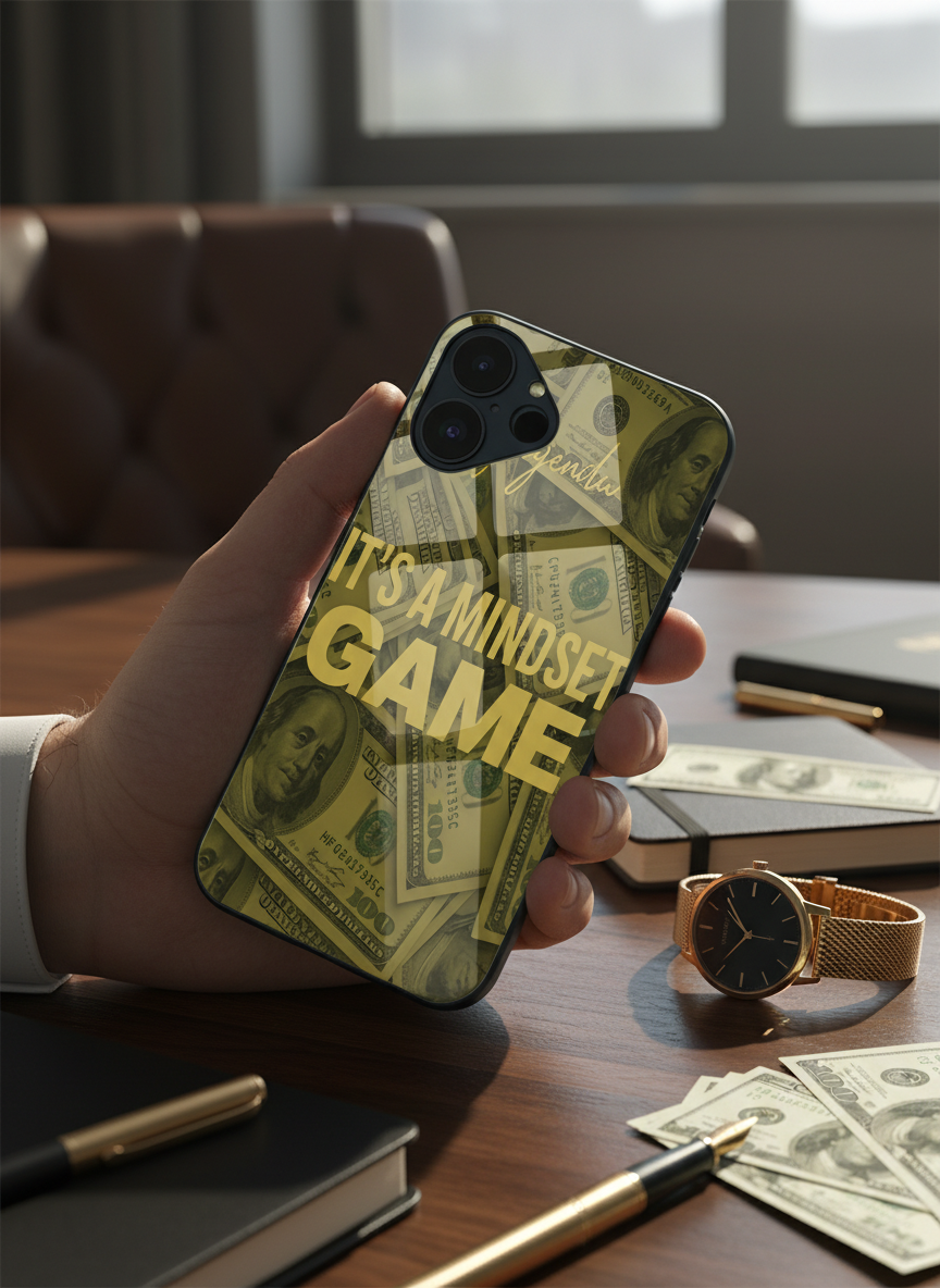 Money Mindset Premium Glass Back Cover For iPhone 11-17 Models