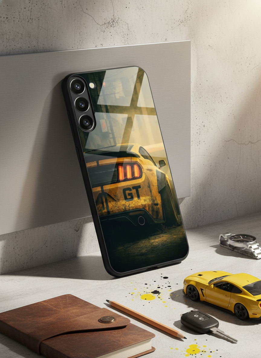 Road Kings Premium Glass Back Cover For Galaxy S, A, M & F Series