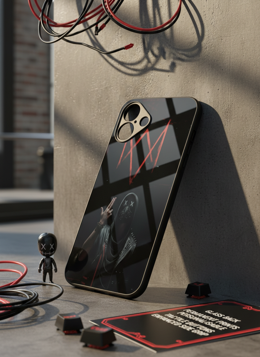 Symbol Premium Glass Back Cover For iPhone 11-17 Models