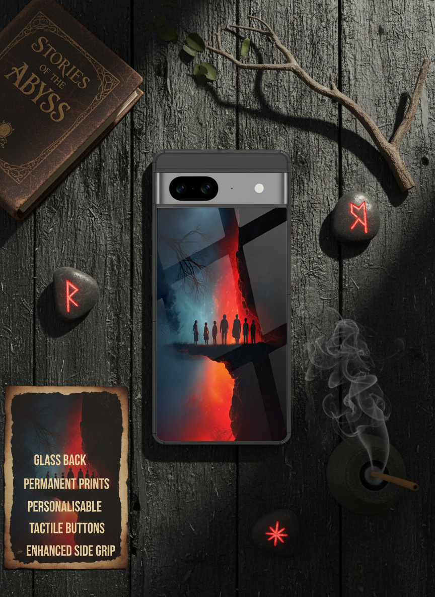 STRANGER THINGS- The Parallel Edge Premium Glass Back Cover For Google Pixel 7,8,9,10 Series