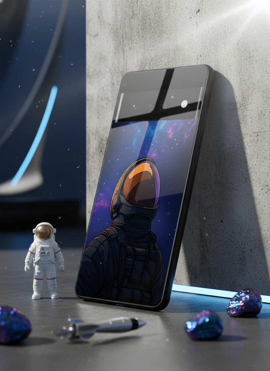 Stellar Void Premium Glass Back Cover For Google Pixel 7,8,9,10 Series