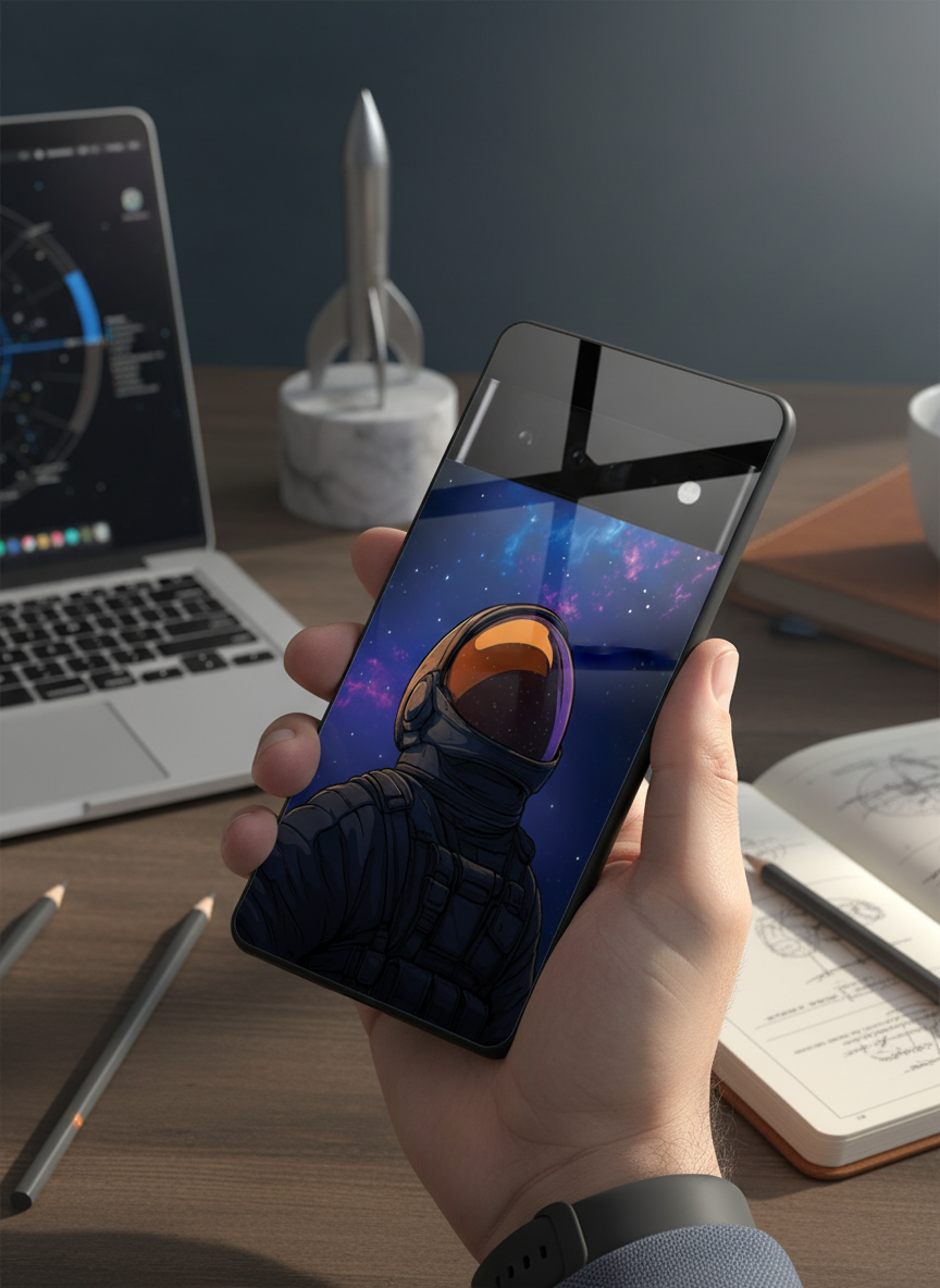 Stellar Void Premium Glass Back Cover For Google Pixel 7,8,9,10 Series