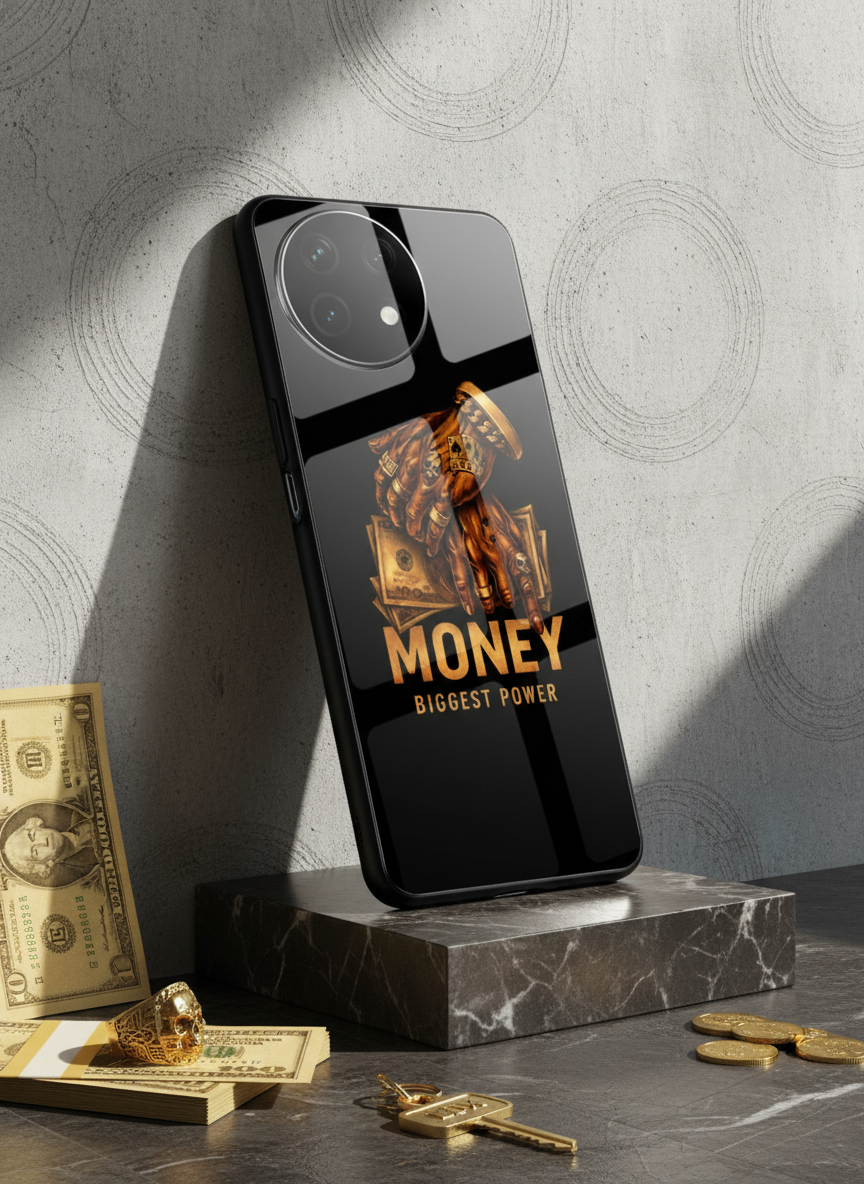 Cash Command Premium Glass Back Cover For One Plus 13, 12, 11, 10, Nord Series