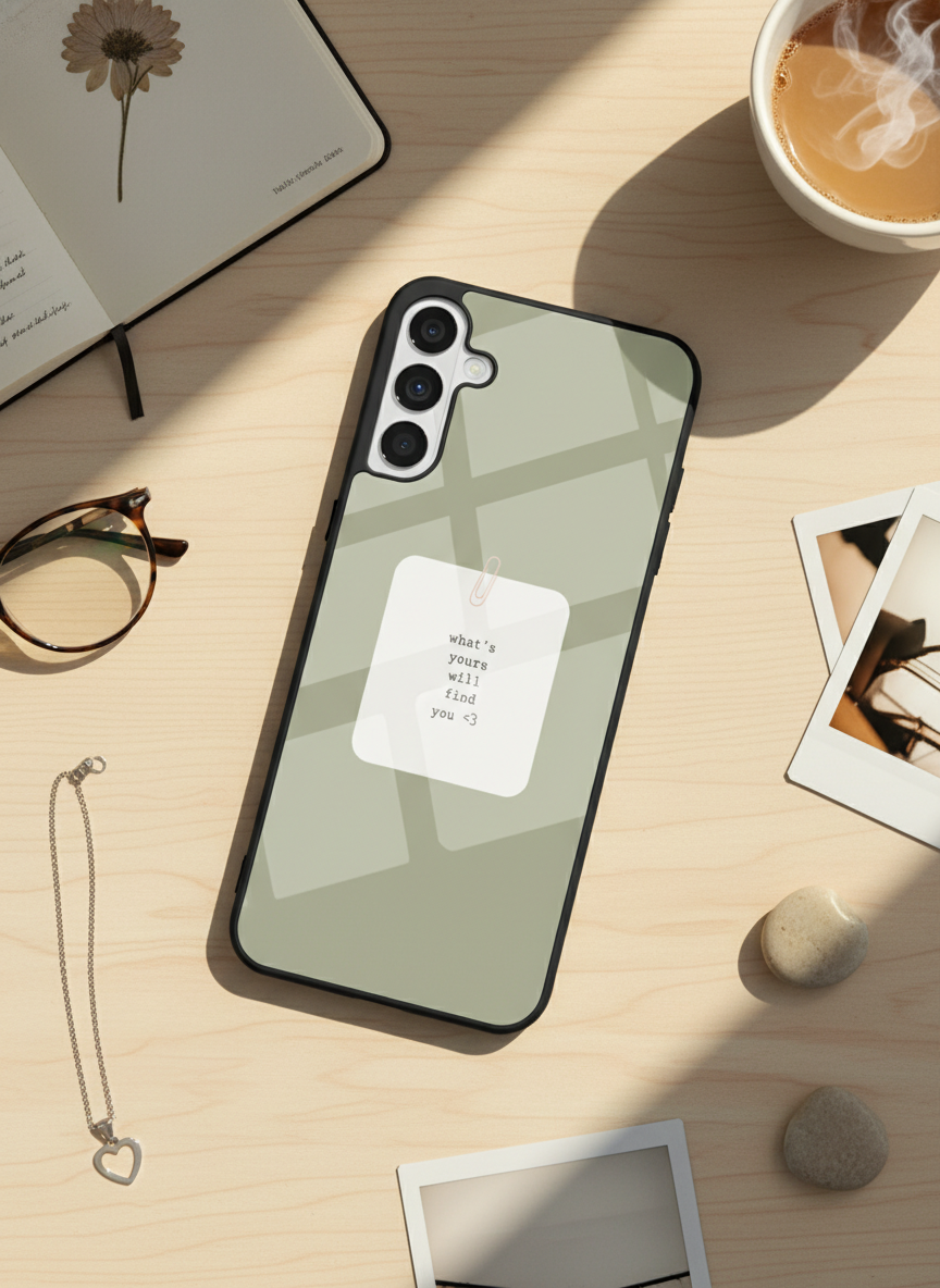 Find You Premium Glass Back Cover For Galaxy S, A, M & F Series