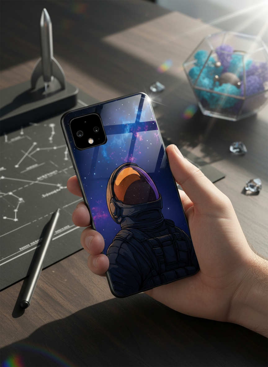 Stellar Void Premium Glass Back Cover For Google Pixel 7,8,9,10 Series