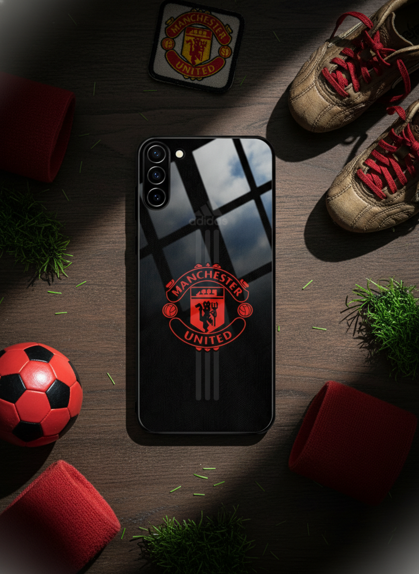 Dark Mode FC Premium Glass Back Cover For Galaxy S, A, M & F Series