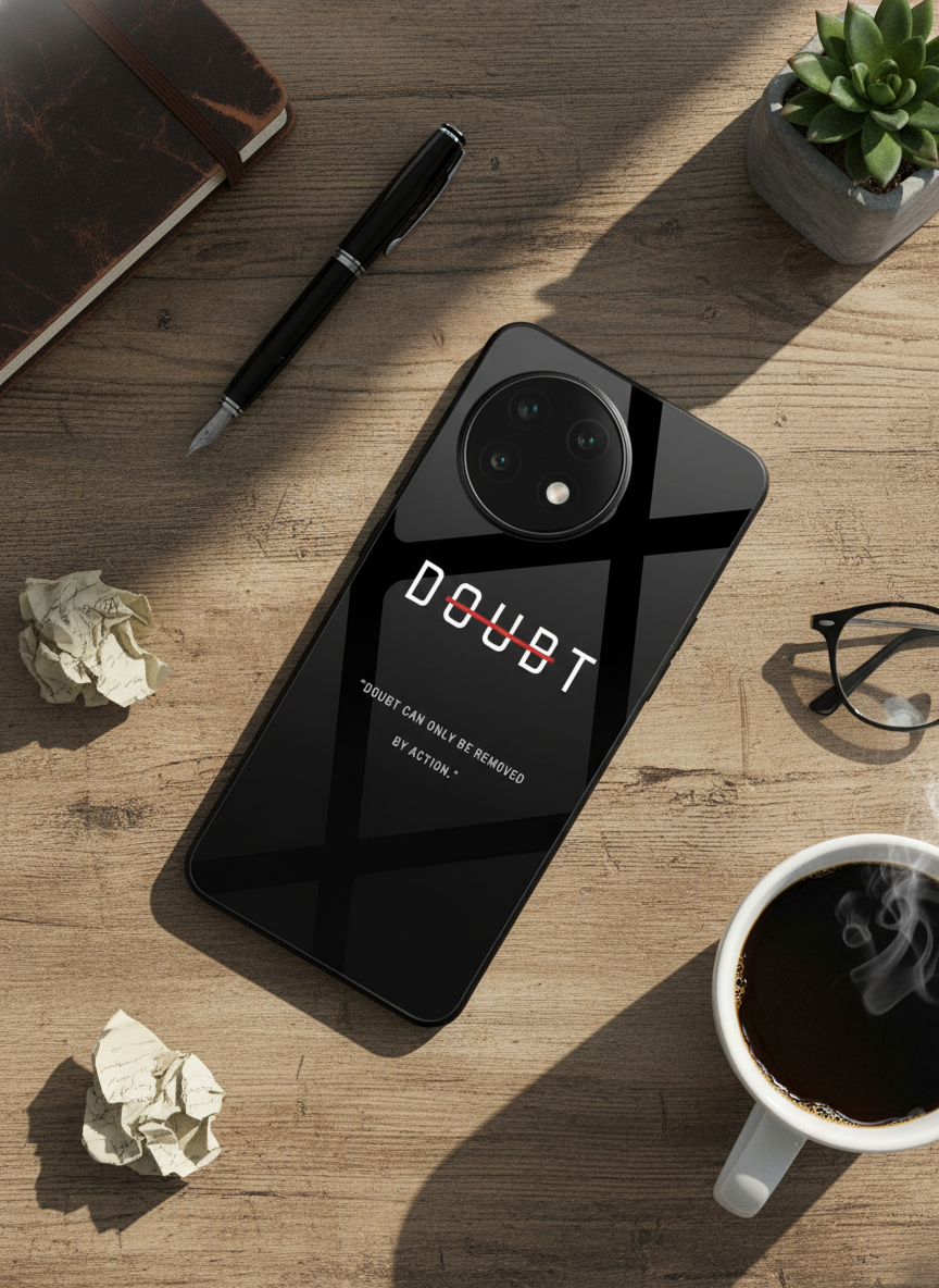 No Doubt Premium Glass Back Cover For One Plus 13, 12, 11, 10, Nord Series