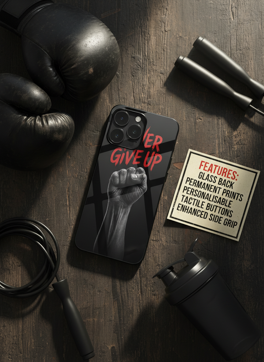 Iron Will Premium Glass Back Cover For iPhone 11-17 Models