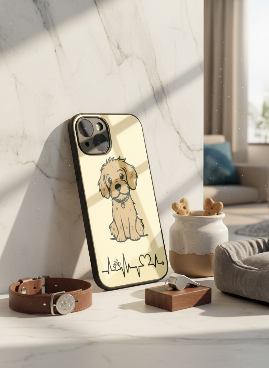 Pawfect Love Premium Glass Back Cover For iPhone 11-17 Models