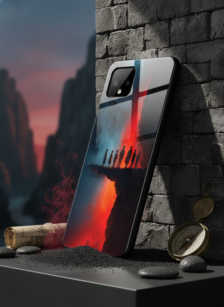 STRANGER THINGS- The Parallel Edge Premium Glass Back Cover For Google Pixel 7,8,9,10 Series