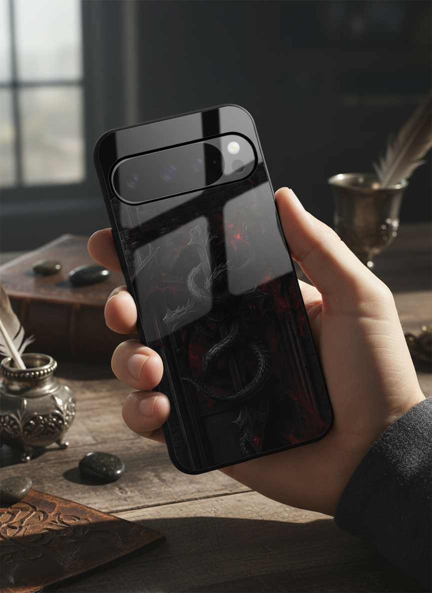 Drakonis Premium Glass Back Cover For Google Pixel 7,8,9,10 Series