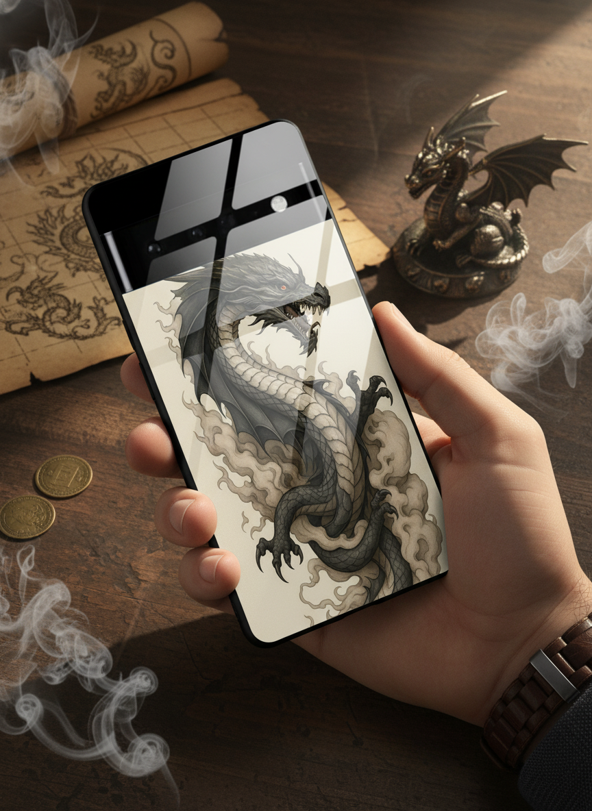Dragon Premium Glass Back Cover For Google Pixel 7,8,9,10 Series