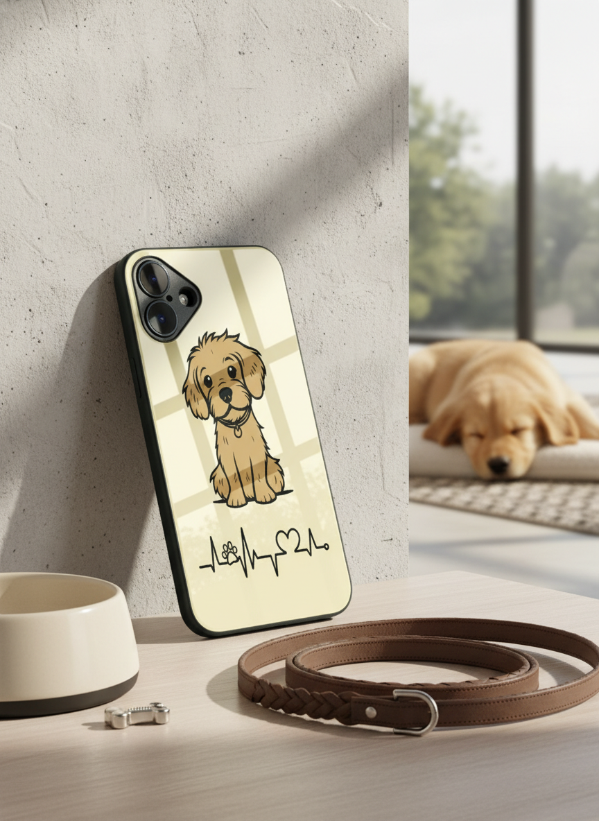 Pawfect Love Premium Glass Back Cover For iPhone 11-17 Models