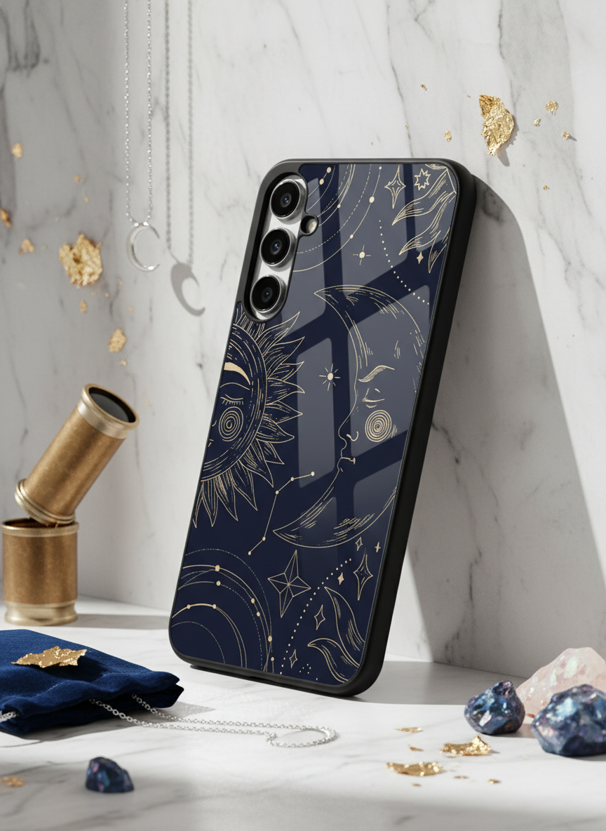 Celestial Dreams Premium Glass Back Cover For Galaxy S, A, M & F Series
