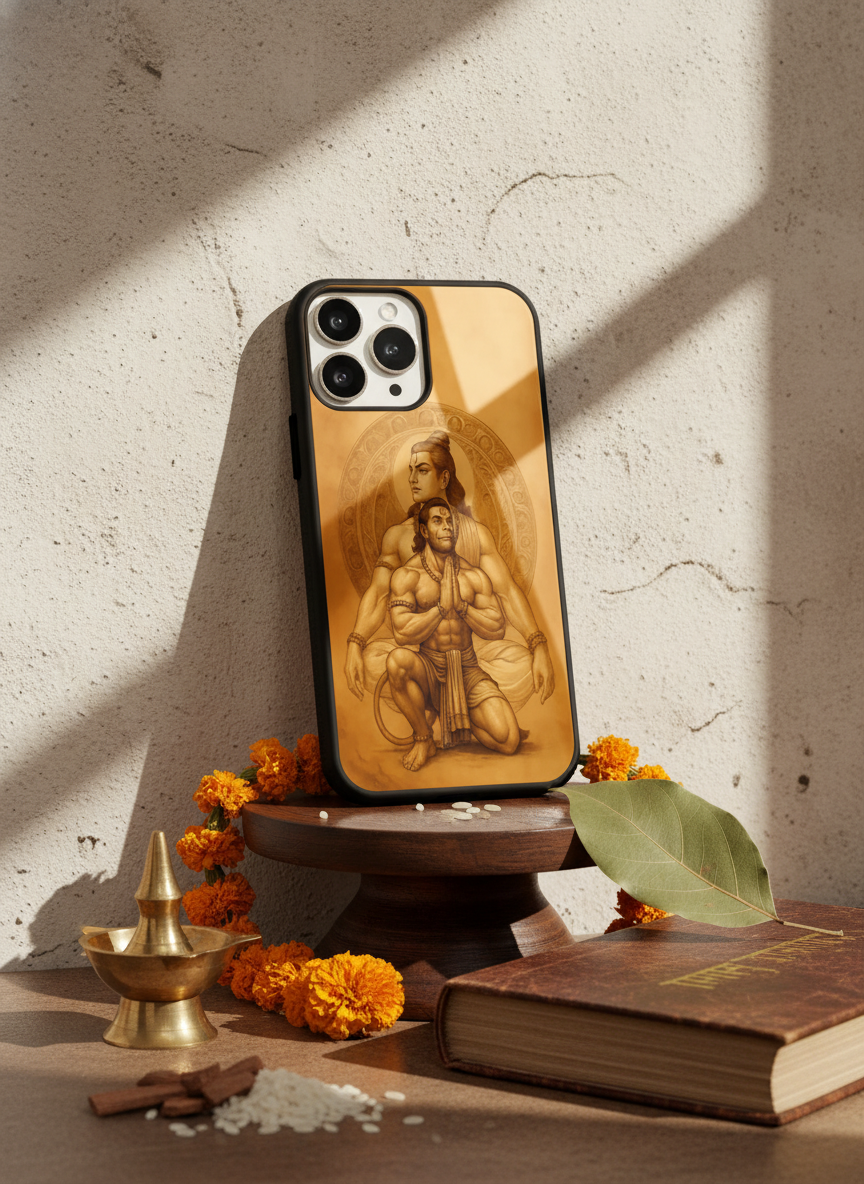 Bhakti Eternal Premium Glass Back Cover For iPhone 11-17 Models