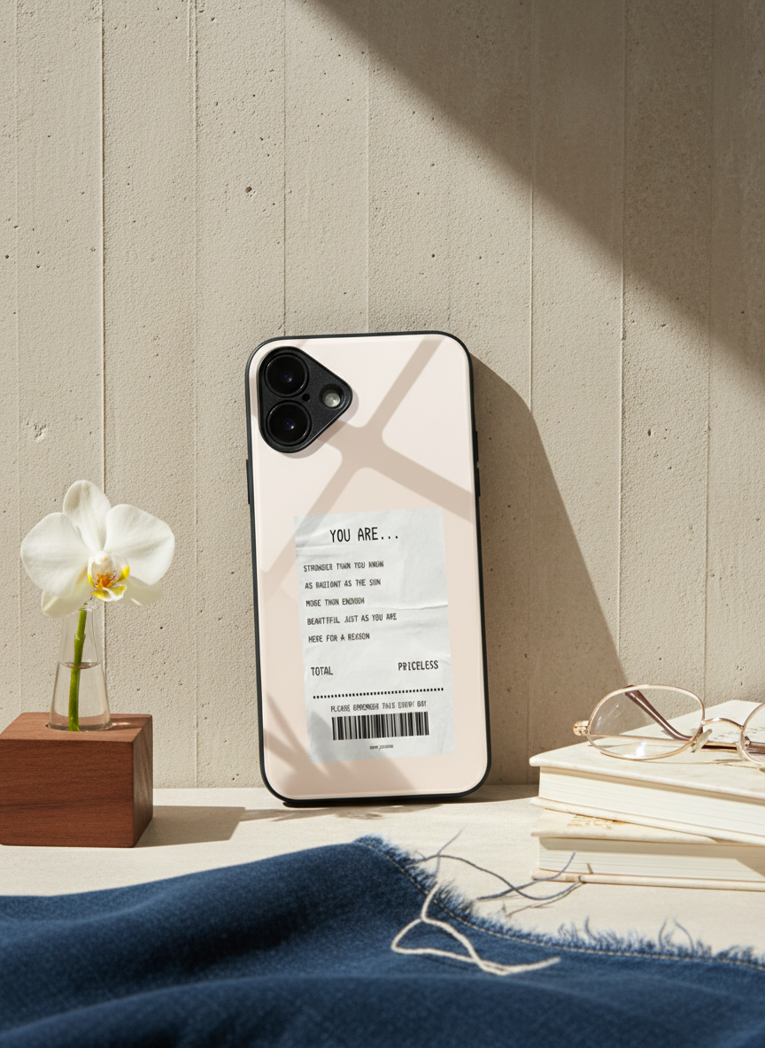 You Are Enough Premium Glass Back Cover For iPhone 11-17 Models