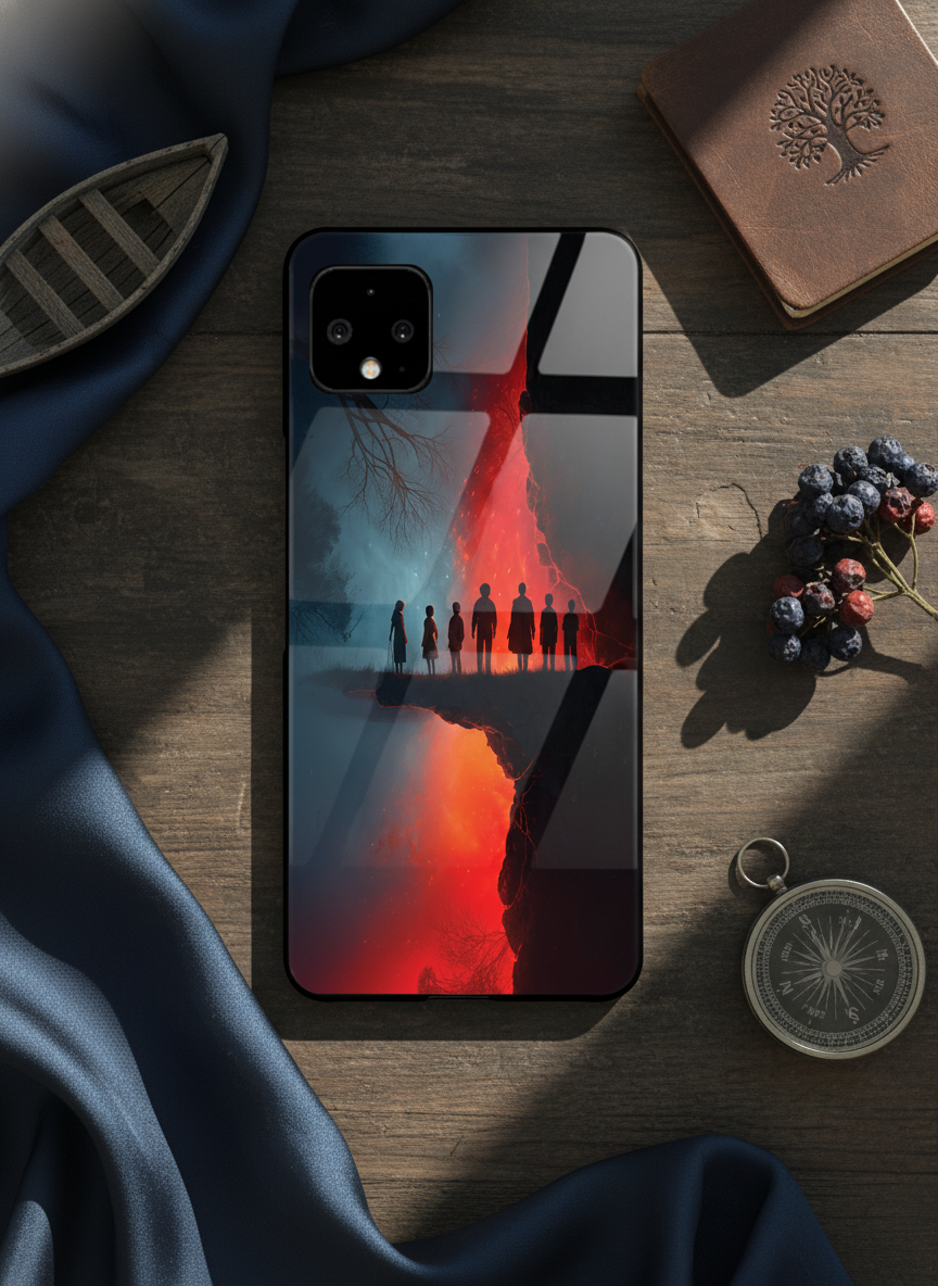 STRANGER THINGS- The Parallel Edge Premium Glass Back Cover For Google Pixel 7,8,9,10 Series