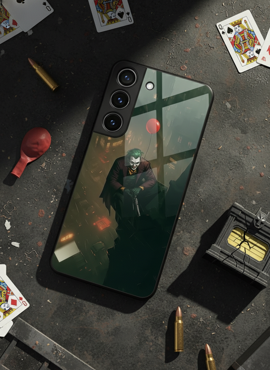 I am Joker Premium Glass Back Cover For Galaxy S, A, M & F Series
