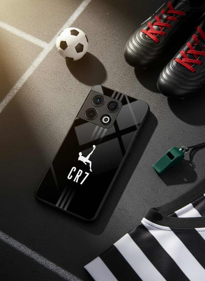 CR7 Legacy Premium Glass Back Cover For One Plus 13, 12, 11, 10, Nord Series
