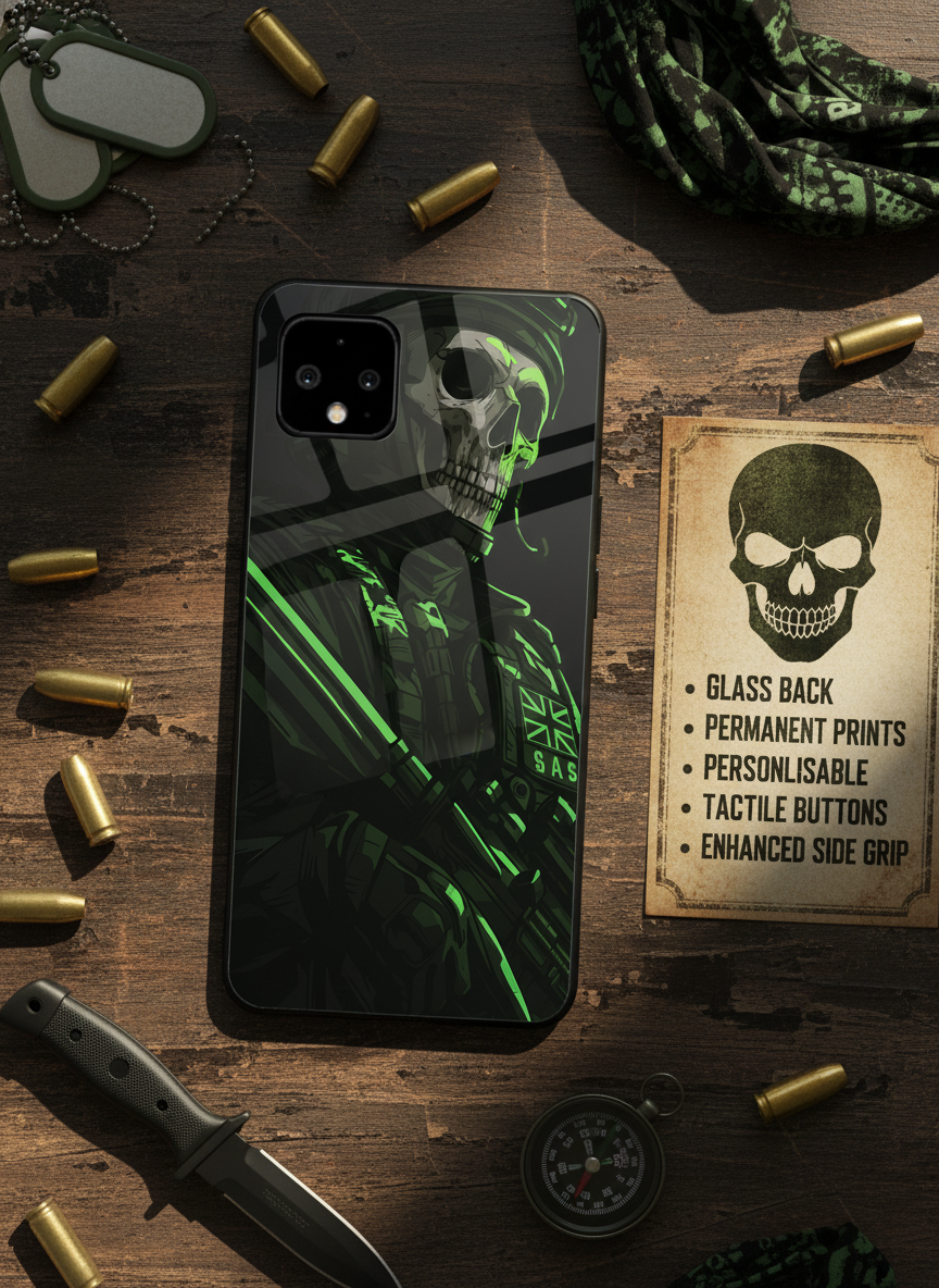 COD Zombie Premium Glass Back Cover For Google Pixel 7,8,9,10 Series