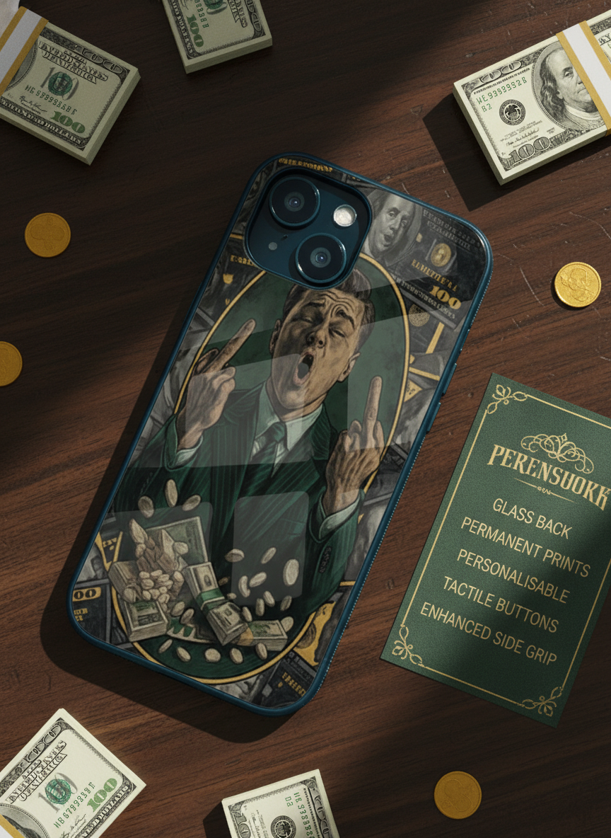 Cash Over Premium Glass Back Cover For iPhone 11-17 Models