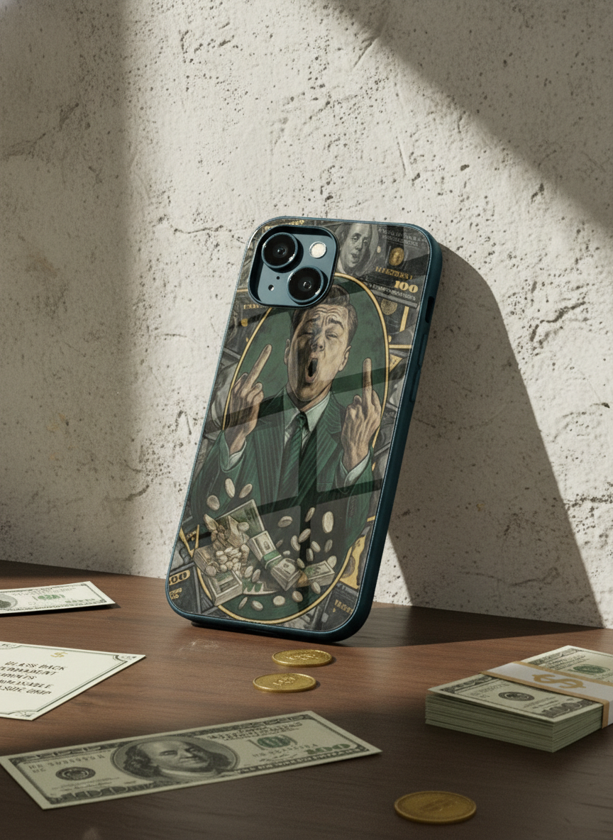 Cash Over Premium Glass Back Cover For iPhone 11-17 Models