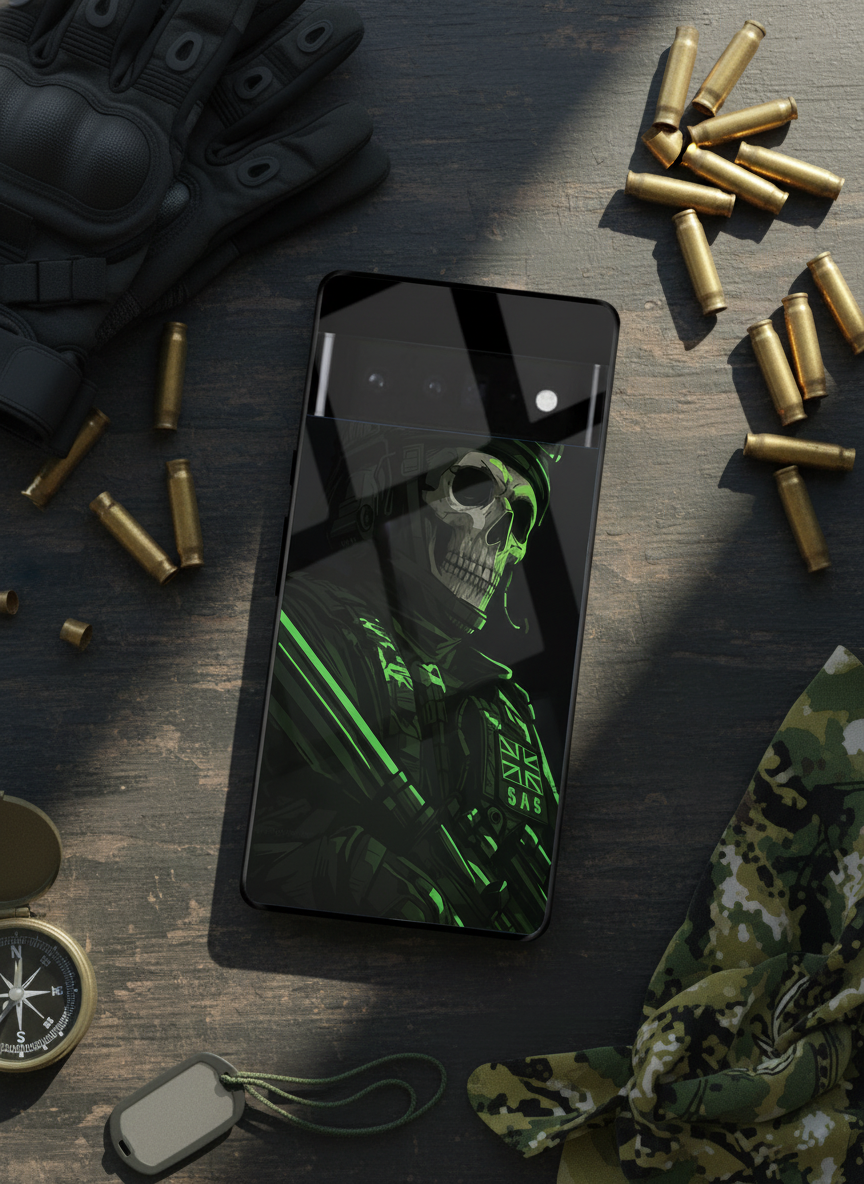 COD Zombie Premium Glass Back Cover For Google Pixel 7,8,9,10 Series