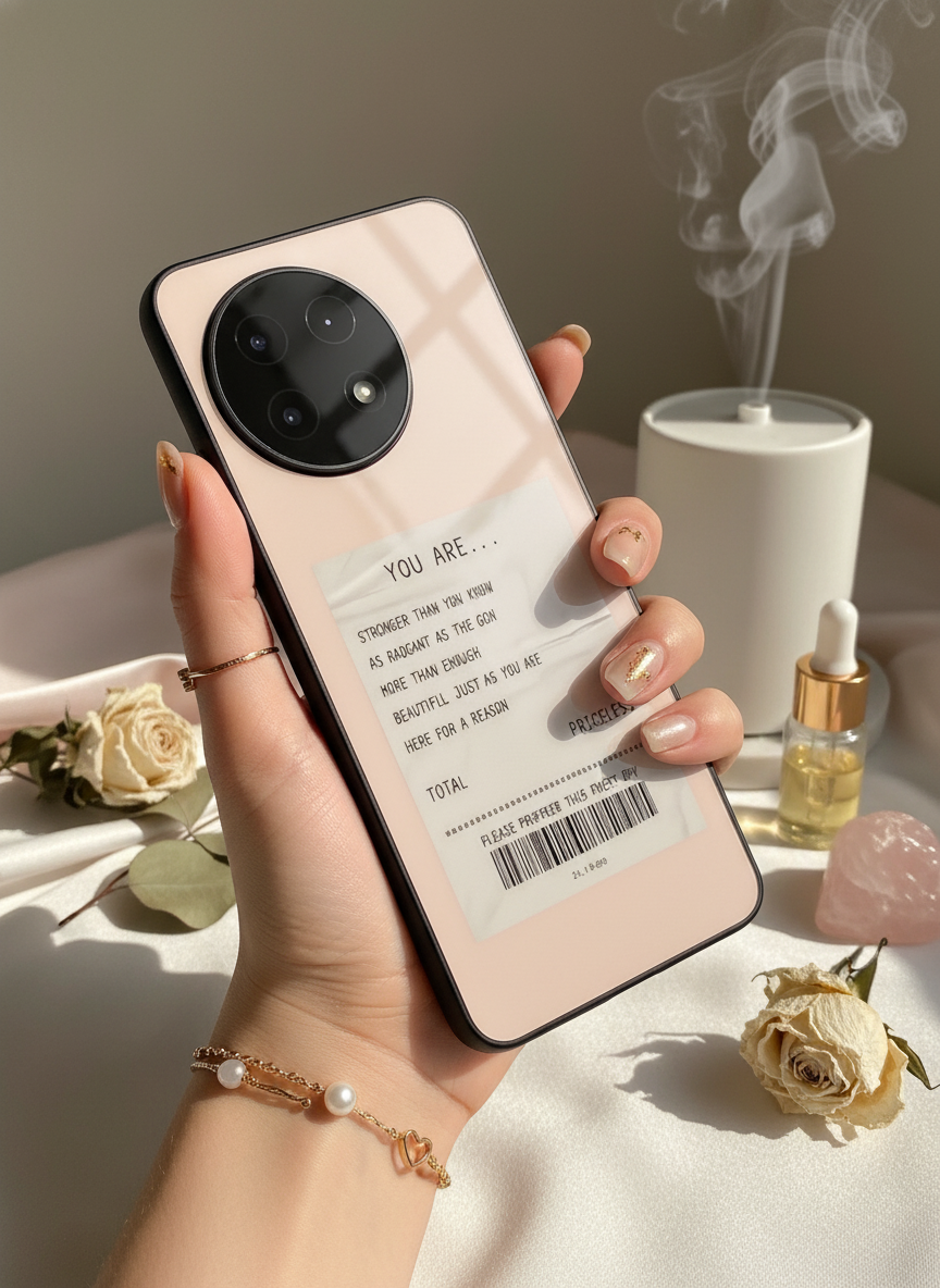 You Are Enough Glass Back Cover For One Plus 13, 12, 11, 10 The Case & Co India