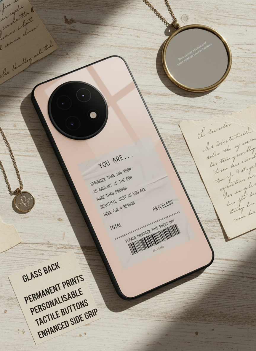 You Are Enough Glass Back Cover For One Plus 13, 12, 11, 10 The Case & Co India