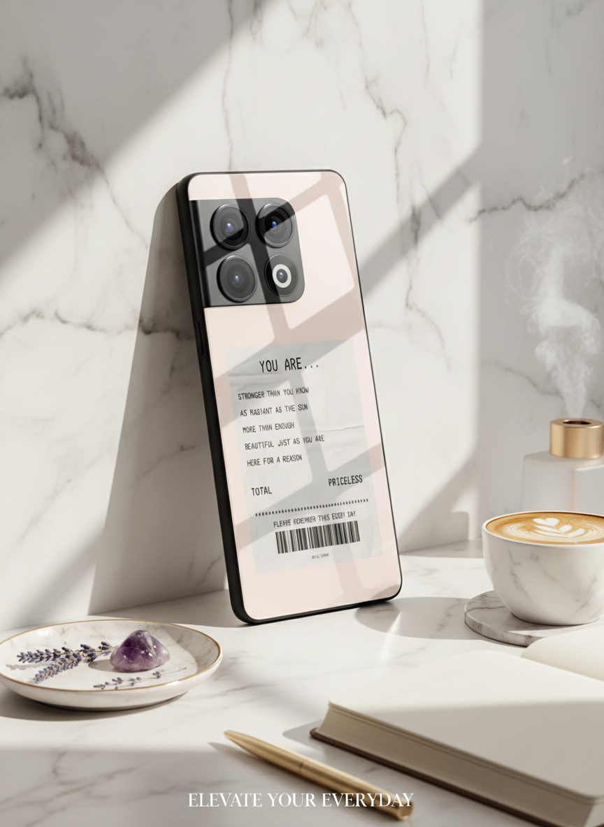 You Are Enough Glass Back Cover For One Plus 13, 12, 11, 10 The Case & Co India