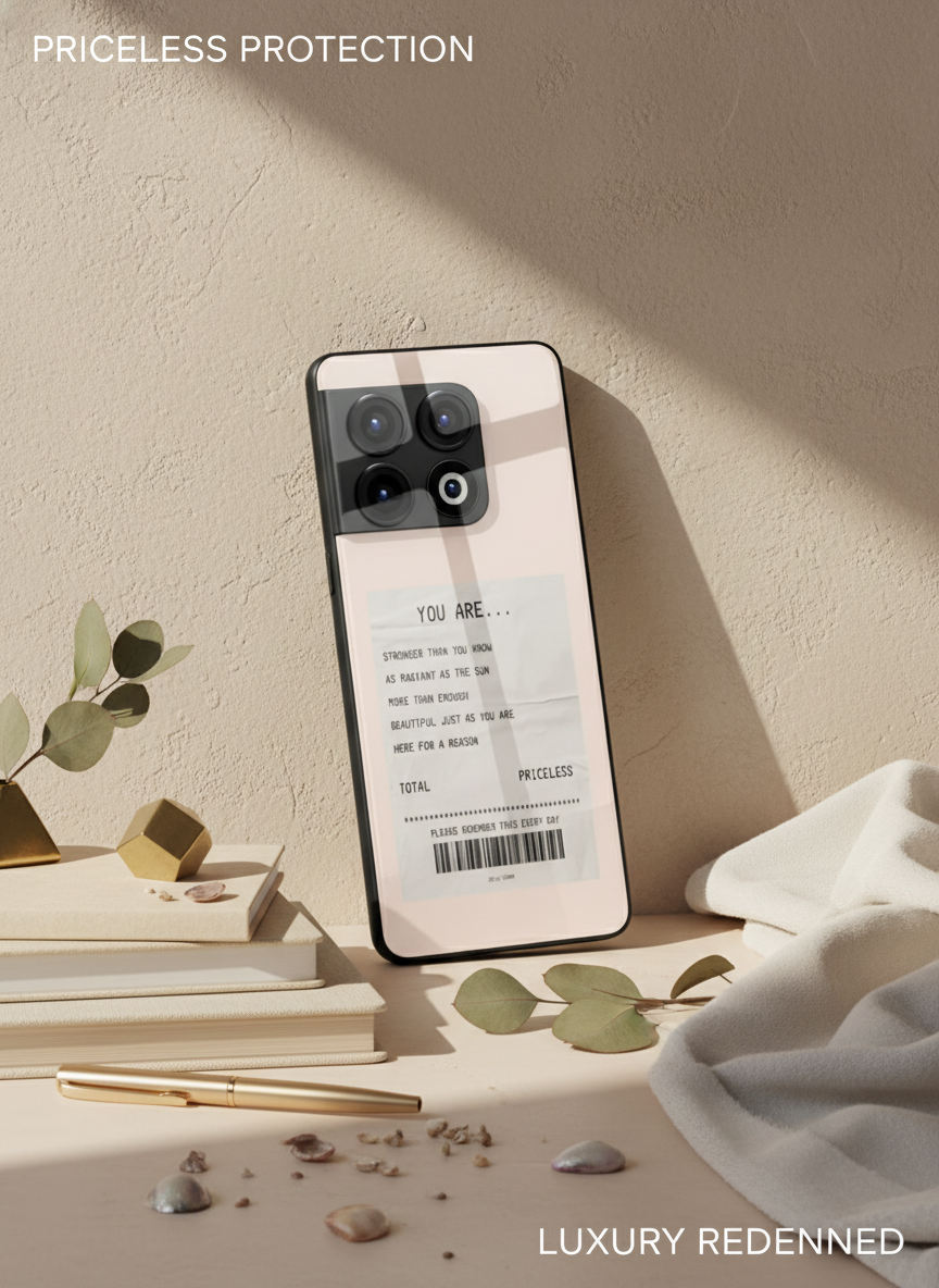 You Are Enough Glass Back Cover For One Plus 13, 12, 11, 10 The Case & Co India