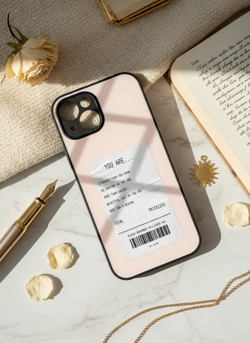 You Are Enough Premium Glass Back Cover For iPhone 14-17 Models The Case & Co India