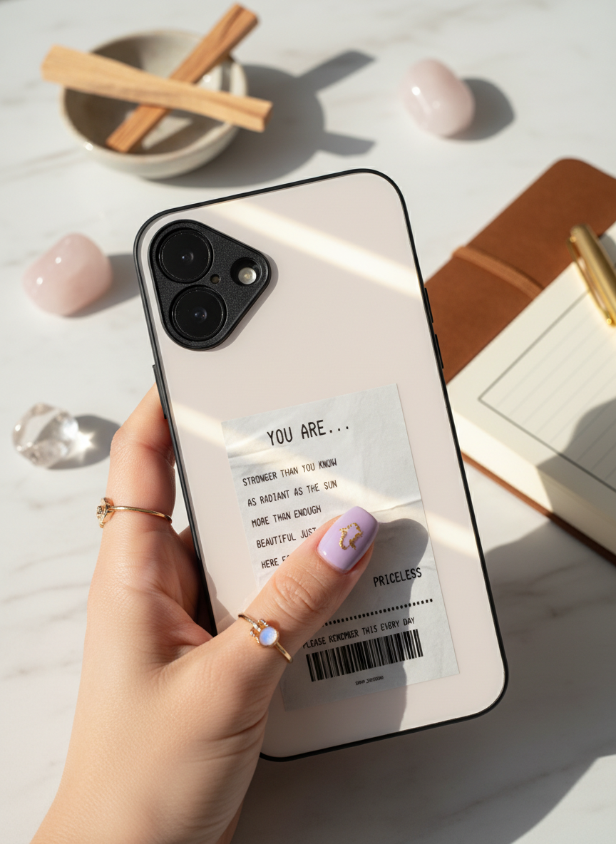 You Are Enough Premium Glass Back Cover For iPhone 14-17 Models The Case & Co India
