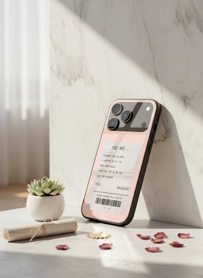 You Are Enough Premium Glass Back Cover For iPhone 14-17 Models The Case & Co India