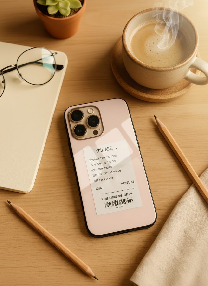 You Are Enough Premium Glass Back Cover For iPhone 14-17 Models The Case & Co India