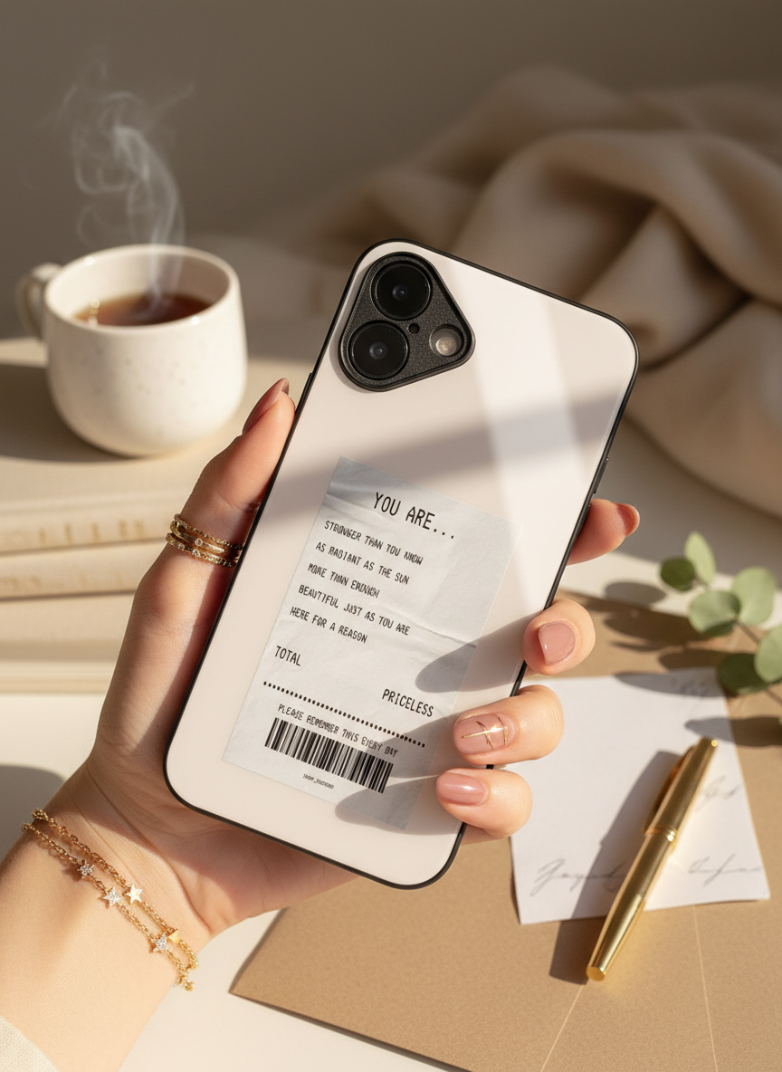 You Are Enough Premium Glass Back Cover For iPhone 14-17 Models The Case & Co India